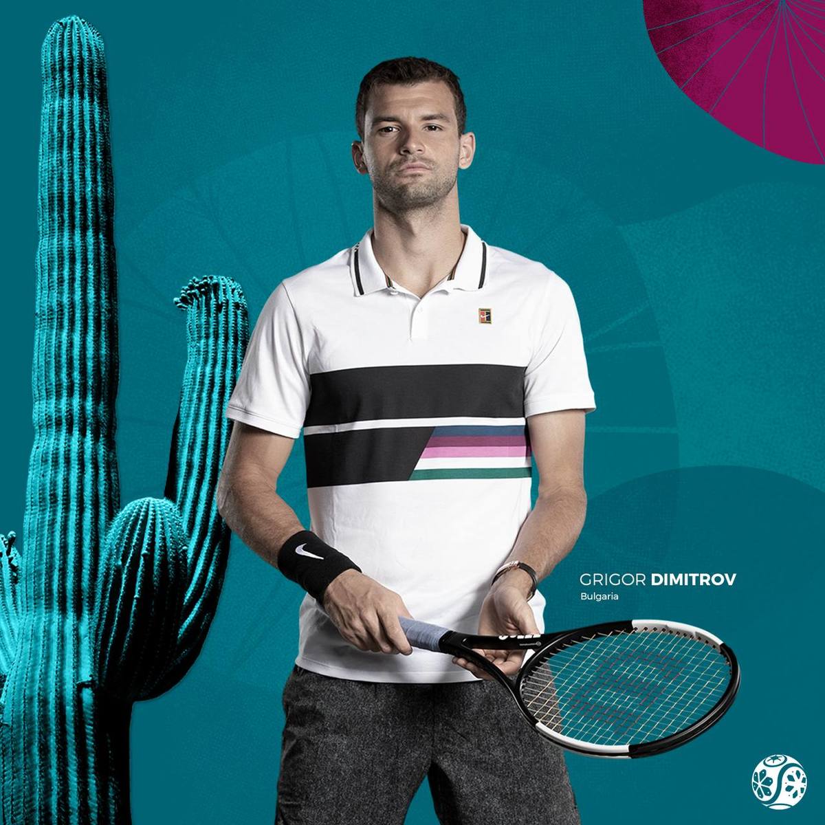 Grigor Dimitrov (Cortesía: @AbiertoLosCabos)