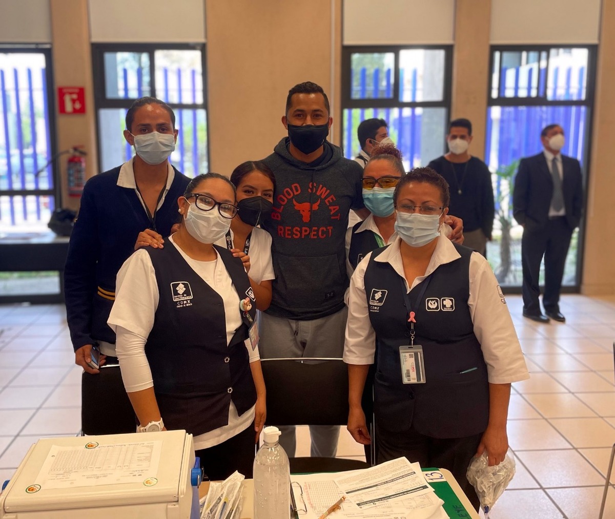Jahir Ocampo recibió la primera dosis de vacuna contra covid-19 (Twitter: Jahir Ocampo)