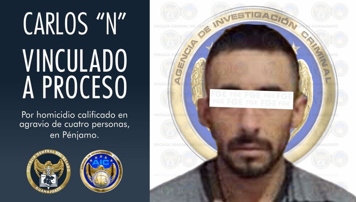 Vinculan a proceso a “El Macarena”, por homicidio de 4 en Pénjamo
