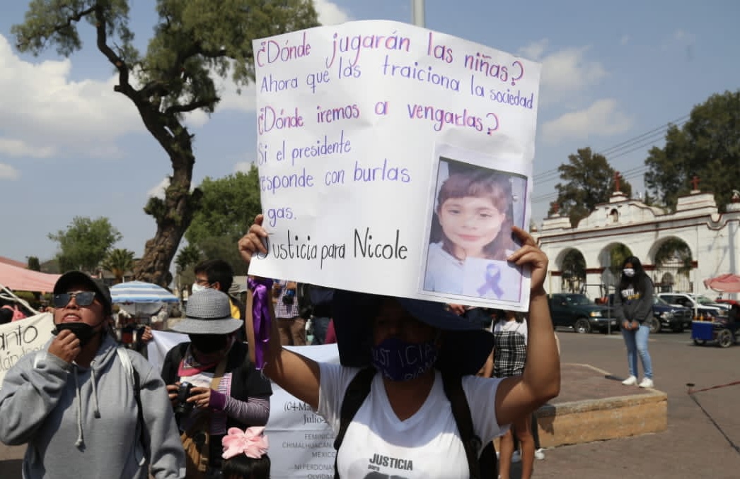 Marchan en Tizayuca para exigir justicia por asesinato de Nicole. (Jorge Sánchez)