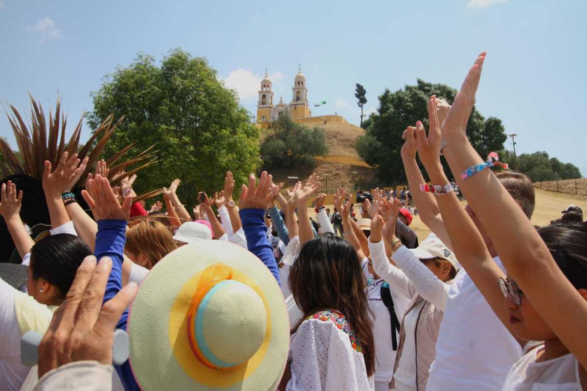 Celebración del equinoccio de primavera en Cholula. (Melanie Torres/archivo)