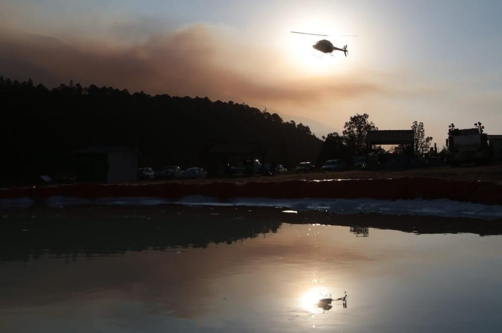 El frente frio número 44 favoreció las labores de combate en el incendio. (Especial)