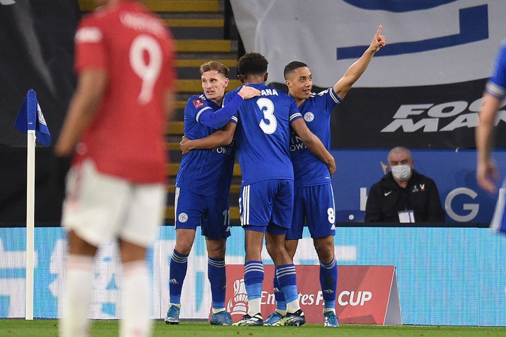 Leicester City eliminó al Manchester United (AFP)