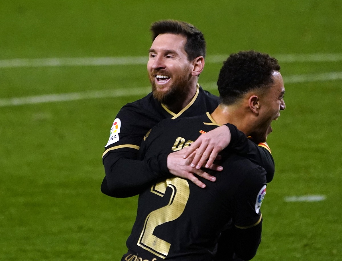 Lionel Messi en festejo de gol (Reuters)