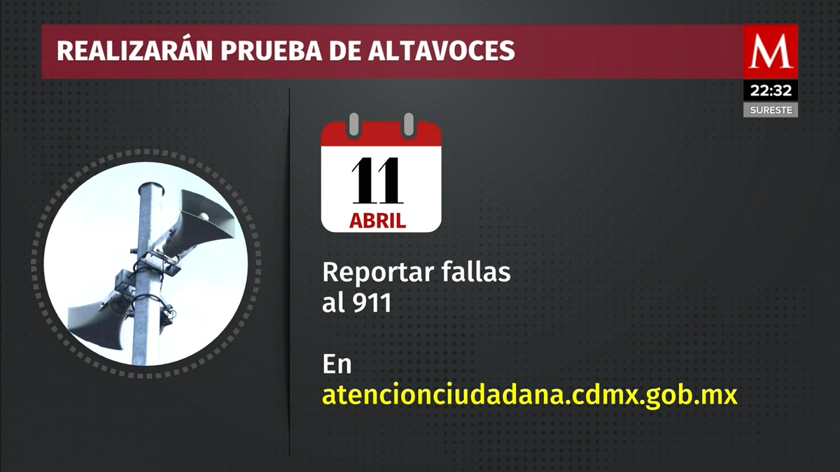 CdMx hará pruebas de audio el 11 de abril en altavoces del C5...pero no con alerta sísmica