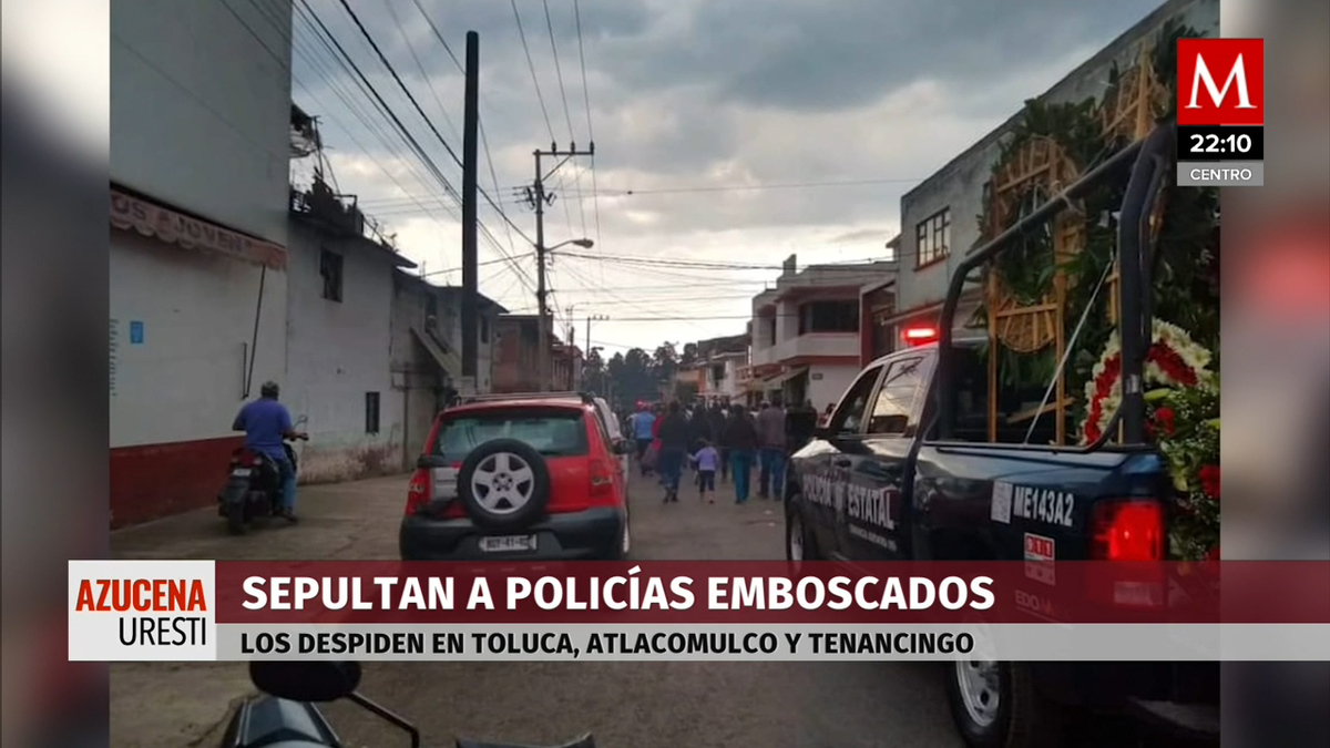 Comenzaron los funerales de algunos de los 13 policías emboscados en Coatepec