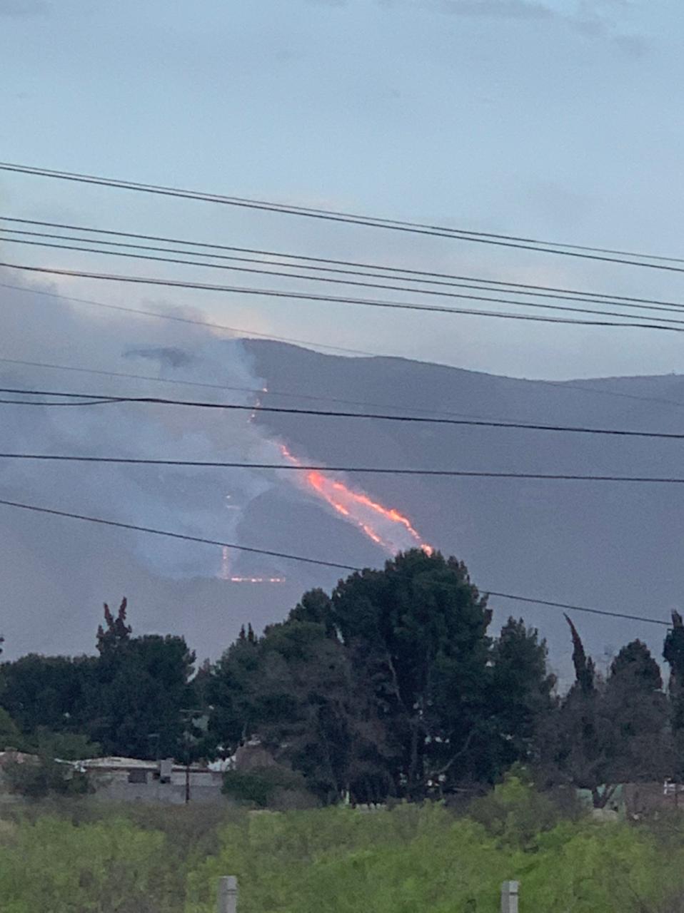 Un cortocircuito fue lo que ocasionó el incendio en la Sierra de Zapalinamé. (Especial)