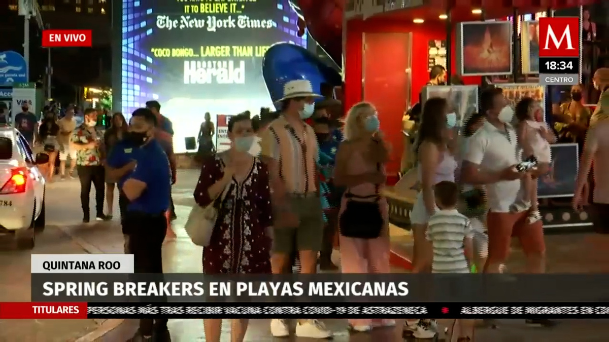 Como si no hubiera pandemia, spring breakers llegan a playas mexicanas