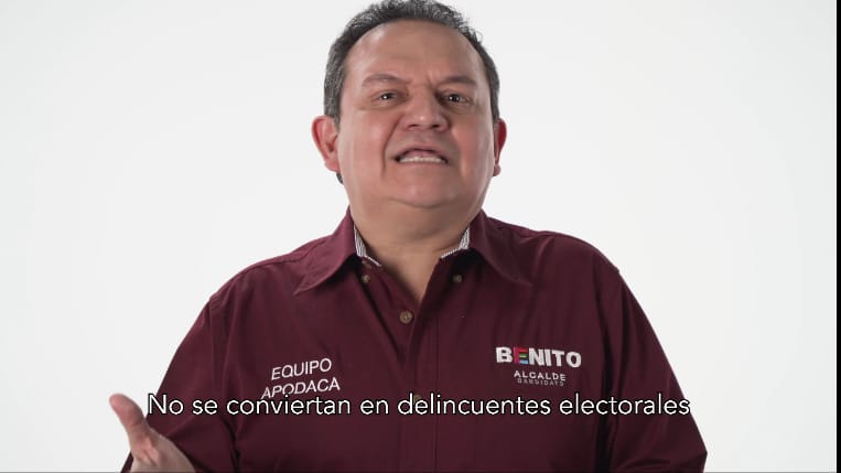 Benito Caballero, candidato a la alcaldía de Apodaca de la coalición Juntos Haremos Historia en Nuevo León.
