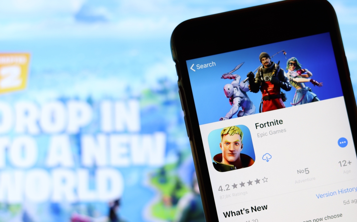 Fortnite, juego de Epic Games, fue retirado de la App Store de Apple en agosto de 2020 (Shutterstock).
