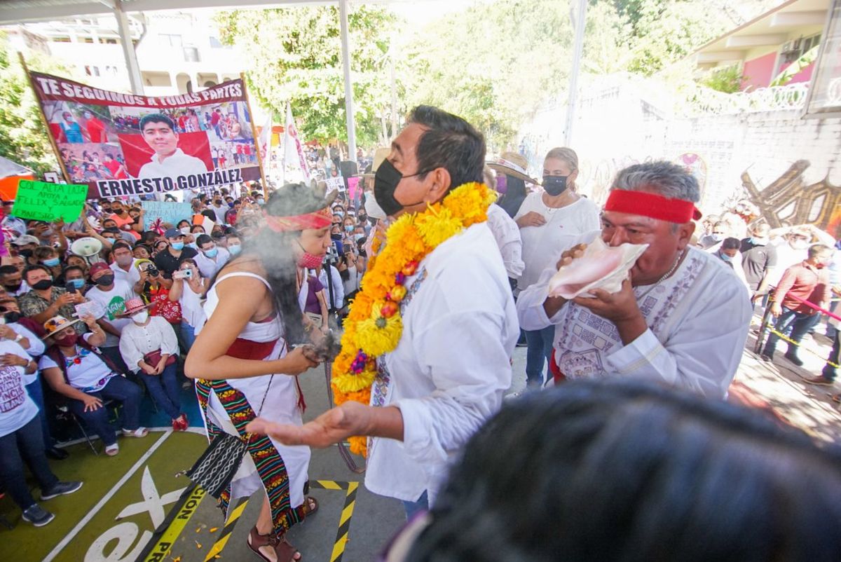 Félix Salgado Macedonio pidió mantenerse unidos como partido. (Rogelio Agustín Esteban)