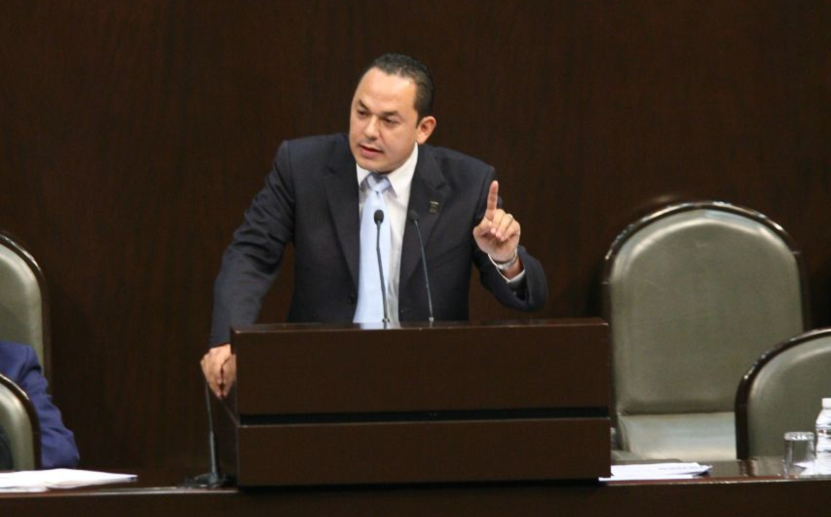 José Erandi Bermúdez Méndez durante una sesión ordinaria del Congreso de la Unión. (Cuartoscuro)