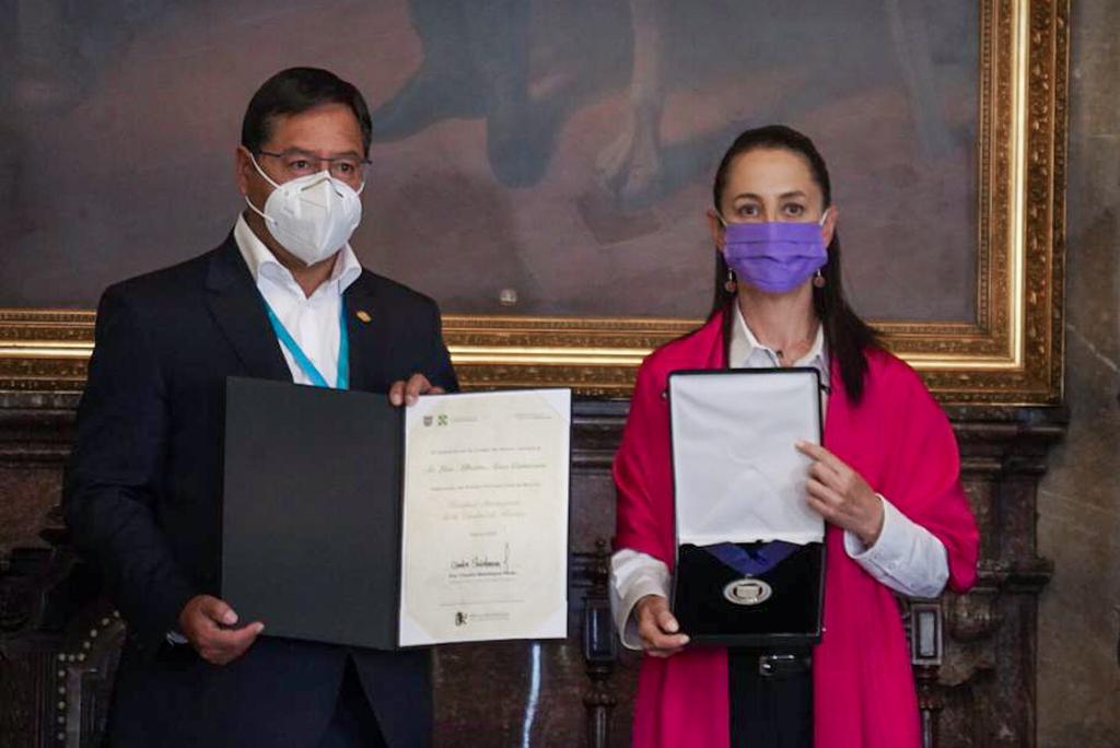 Nombran Huésped Distinguido de la CDMX a presidente de Bolivia.| Especial.