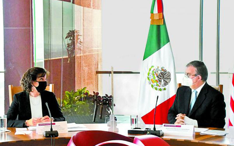 Se reunió con el canciller Marcelo Ebrard para discutir la situación en las fronteras norte y sur. (Cuartoscuro)