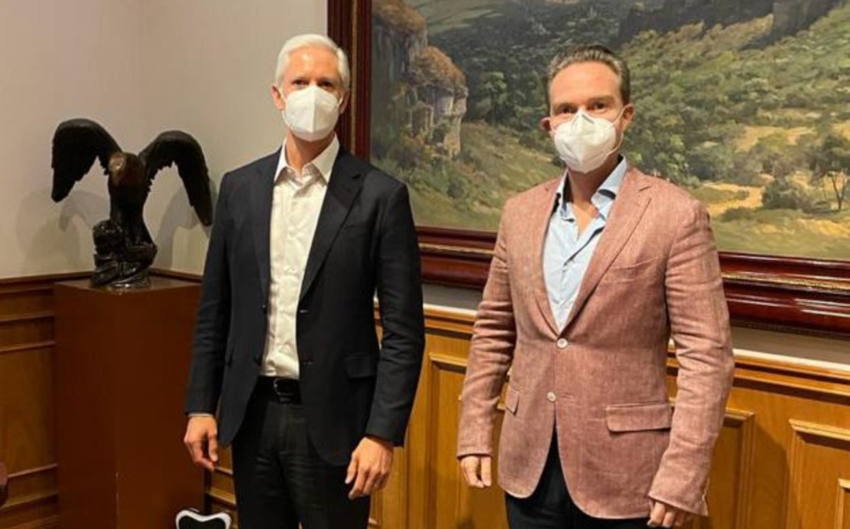 Alfredo del Mazo y Manuel Velasco sostuvieron una reunión. | Twitter