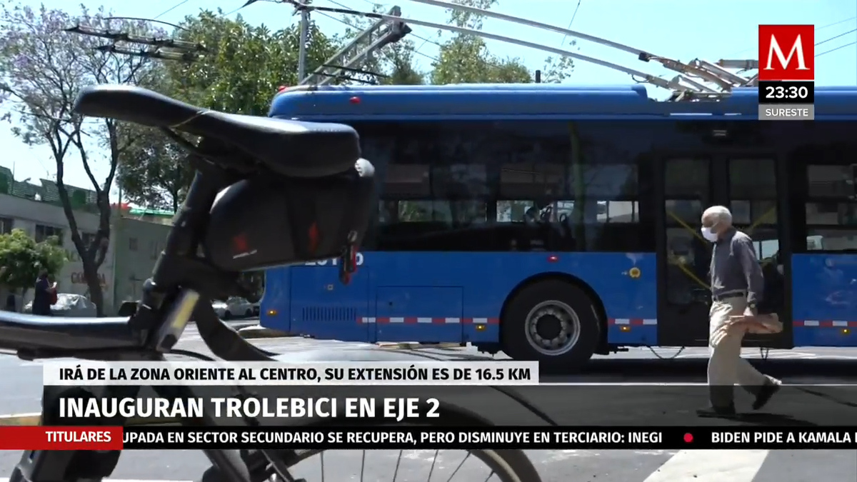 Inauguran Trolebici en Eje 2; irá de zona oriente a centro de CdMx