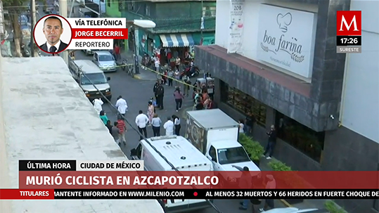 Murió ciclista en Azcapotzalco