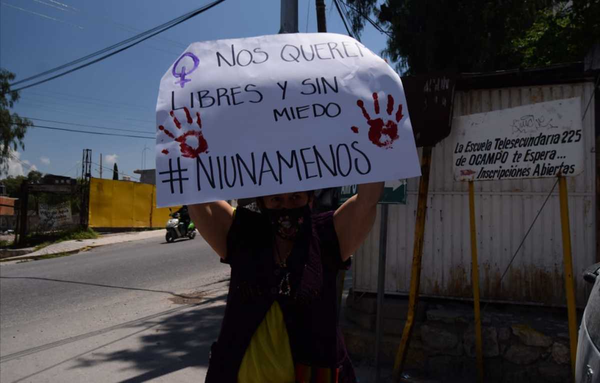 Protesta de mujeres ante la violencia en la zona Tula. (Francisco Villeda)