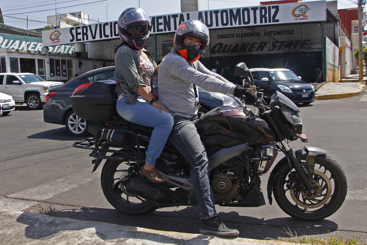 Motociclistas en Puebla. (Melanie Torres)