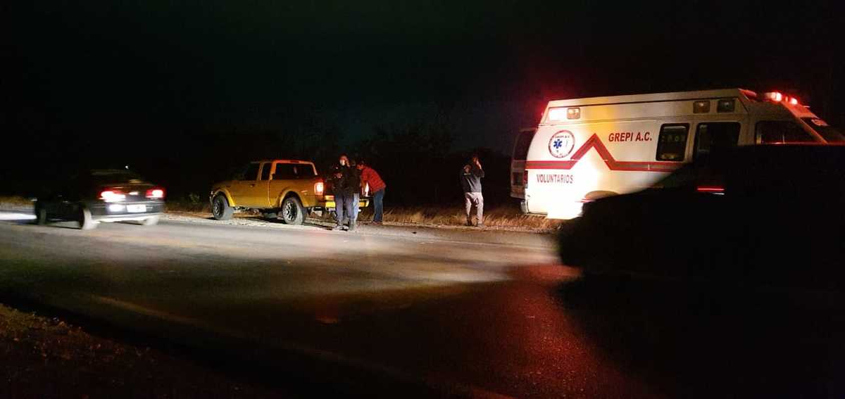 La abuelita murió la caja de la camioneta.