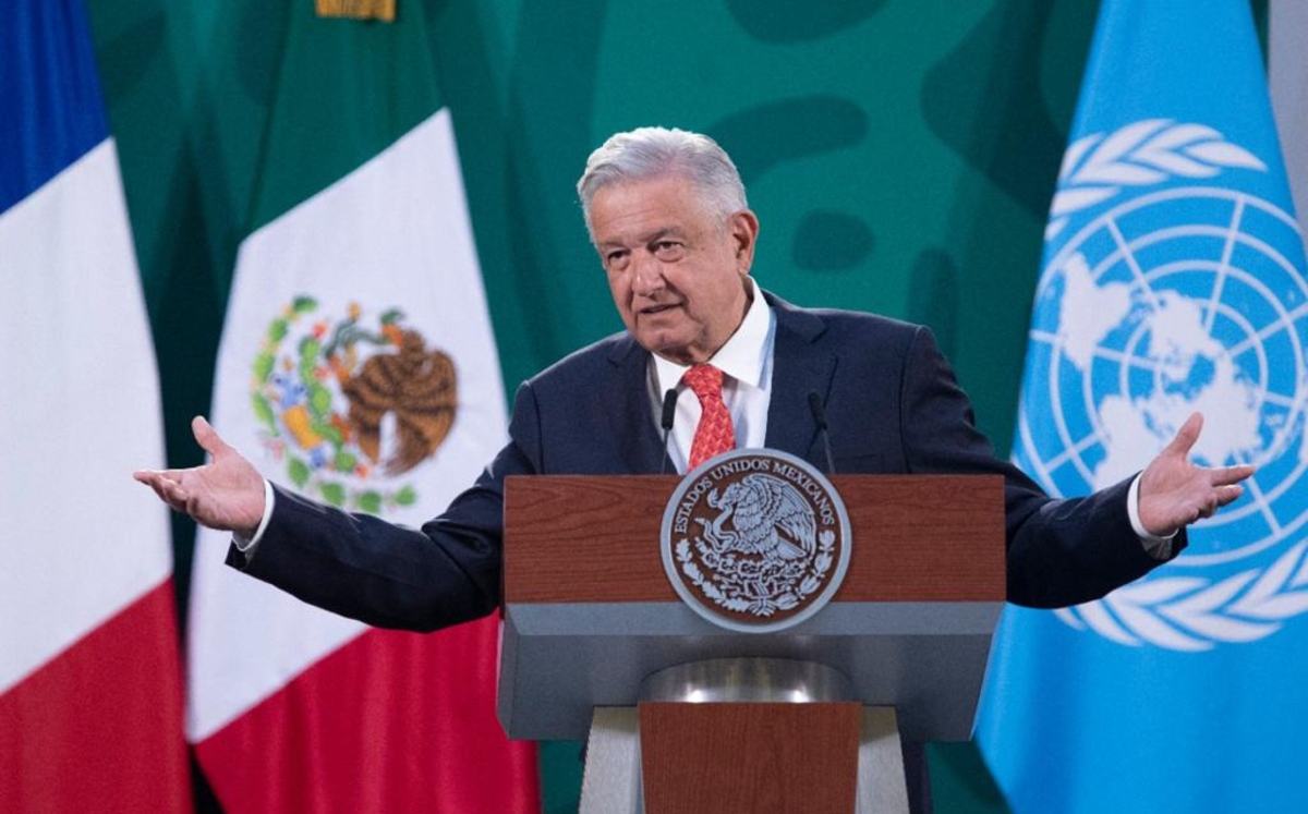 El presidente Andrés Manuel López Obrador en La Mañanera de hoy. (Cortesía)