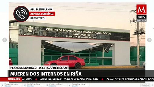 Se reporta la muerte de dos reos en Penal de Santiaguito