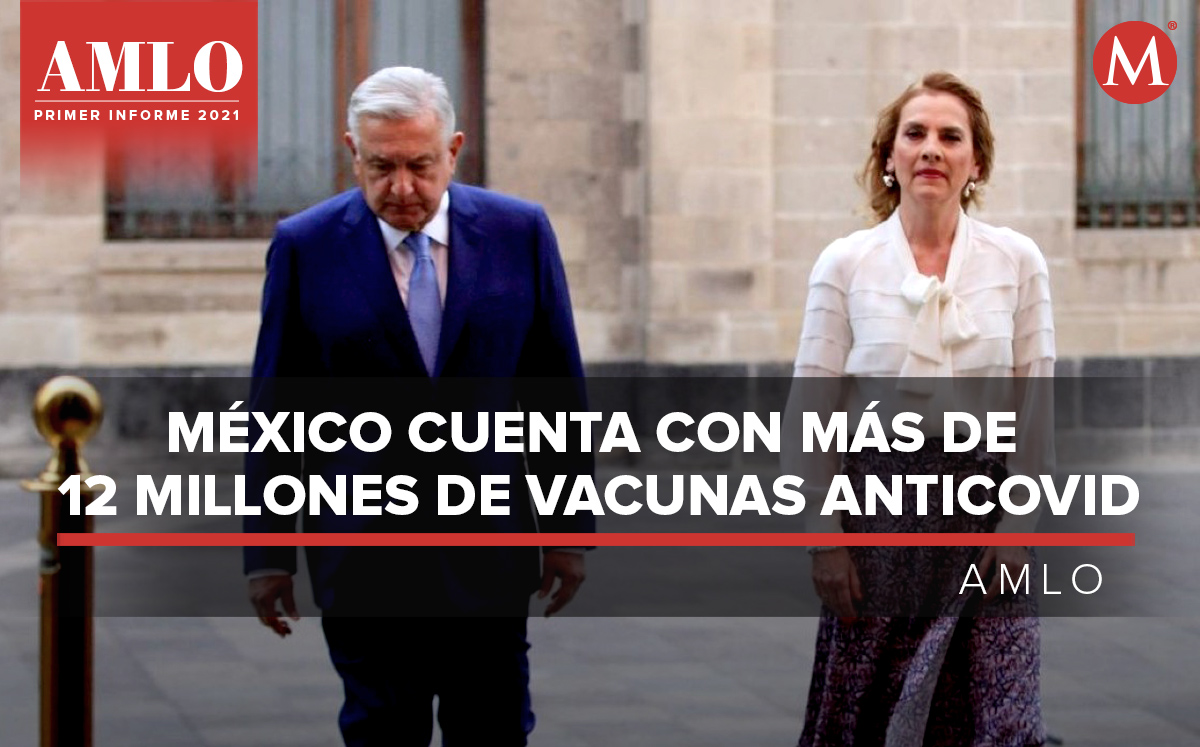 AMLO informó que México cuenta con 12 millones de vacunas anticovid.
