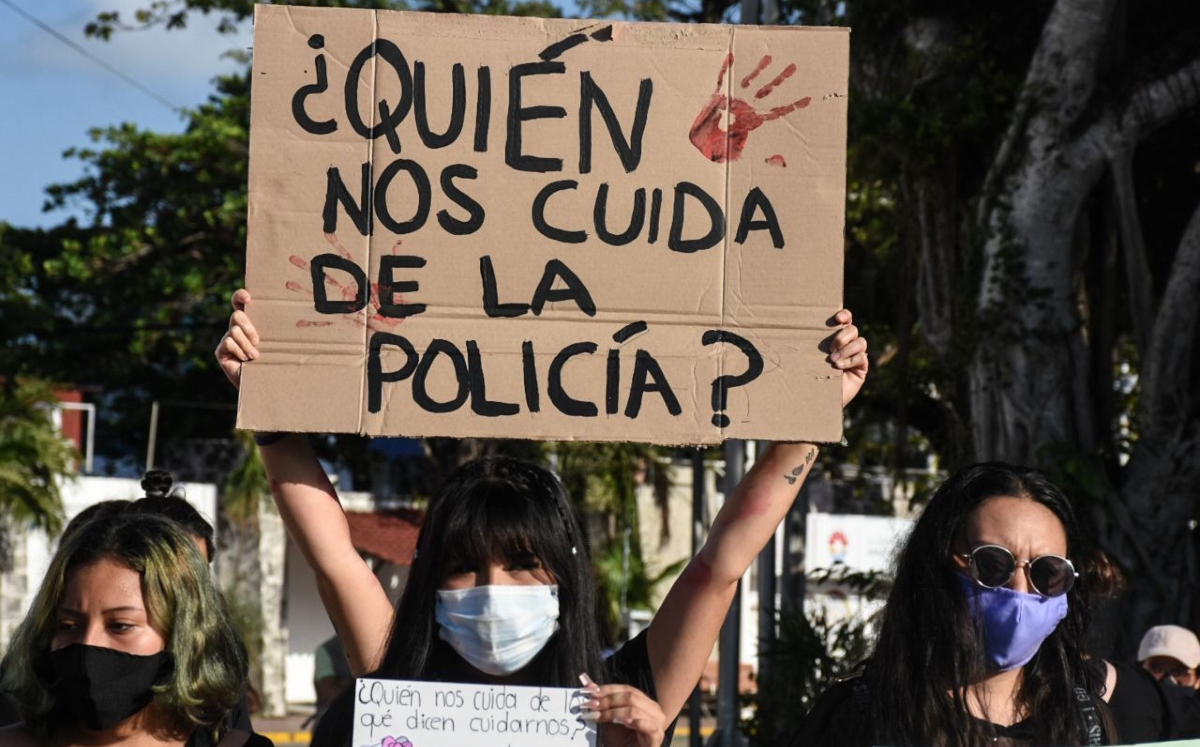 Tras el asesinato de Victoria Esperanza en Tulum, decenas de mujeres se han manifestando para pedir justicia. (Cuartoscuro)