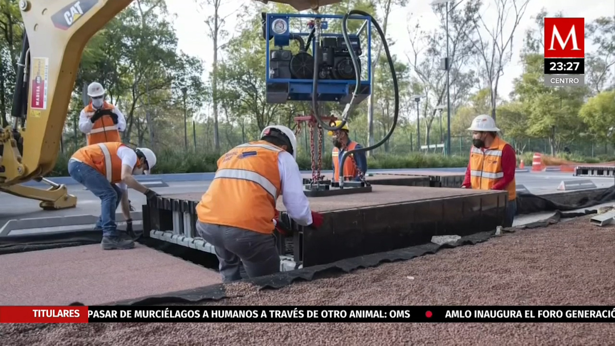 Inauguran ciclovía inteligente hecha con residuos plásticos en Chapultepec