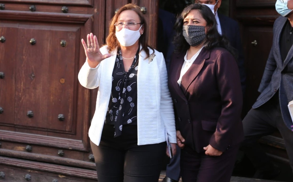 Rocío Nahle estuvo presente en el informe trimestral de López Obrador. | Javier Ríos
