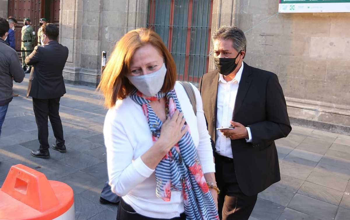 La secretaria de Economía, Tatiana Clouthier, acudió al mensaje de AMLO. (Javier Ríos)