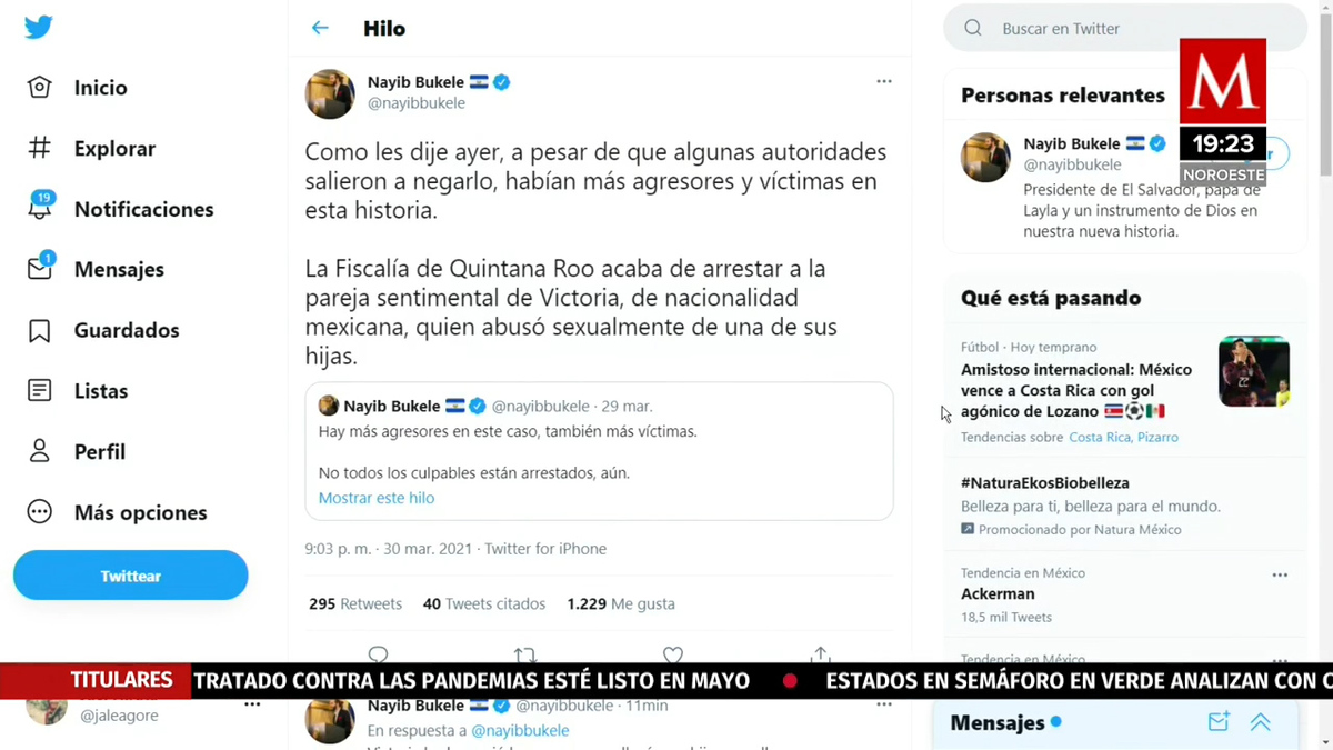 Victoria denunció a pareja por abuso sexual contra hija; autoridades no actuaron: Bukele