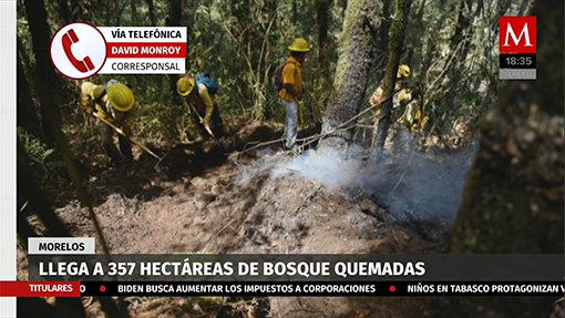 Se registra un incendio en Morelos