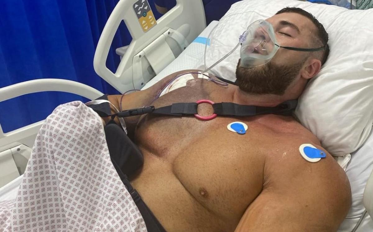 Fisicoculturista muestra cómo quedó su pecho tras terrorífica lesión (Instagram: ryancrowley97)