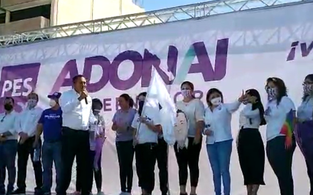 Adonai Carreón Estrada, candidato por el Partido Encuentro Solidario (PES) en BCS.
