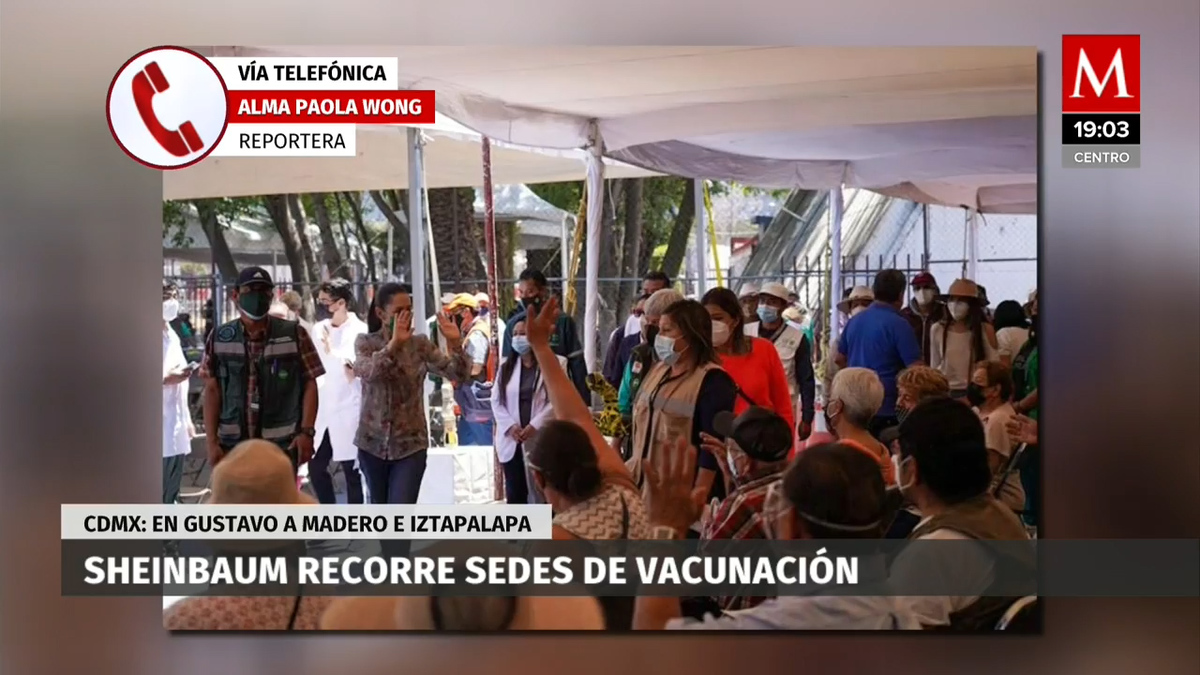 Sheinbaum visita sedes de vacunación contra covid-19 en Gustavo A. Madero e Iztapalapa