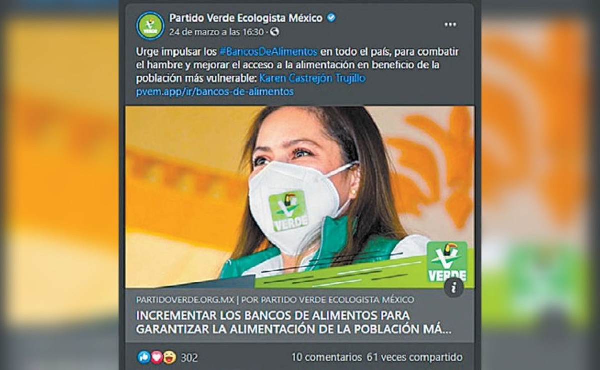 El PVEM acaparó 53 por ciento del monto total de publicidad pagada por los partidos. (Especial)