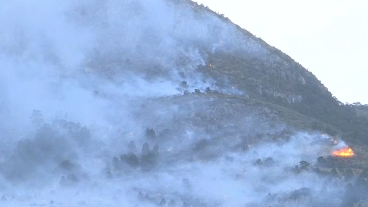 Siguen trabajos en incendio en sierra de Arteaga