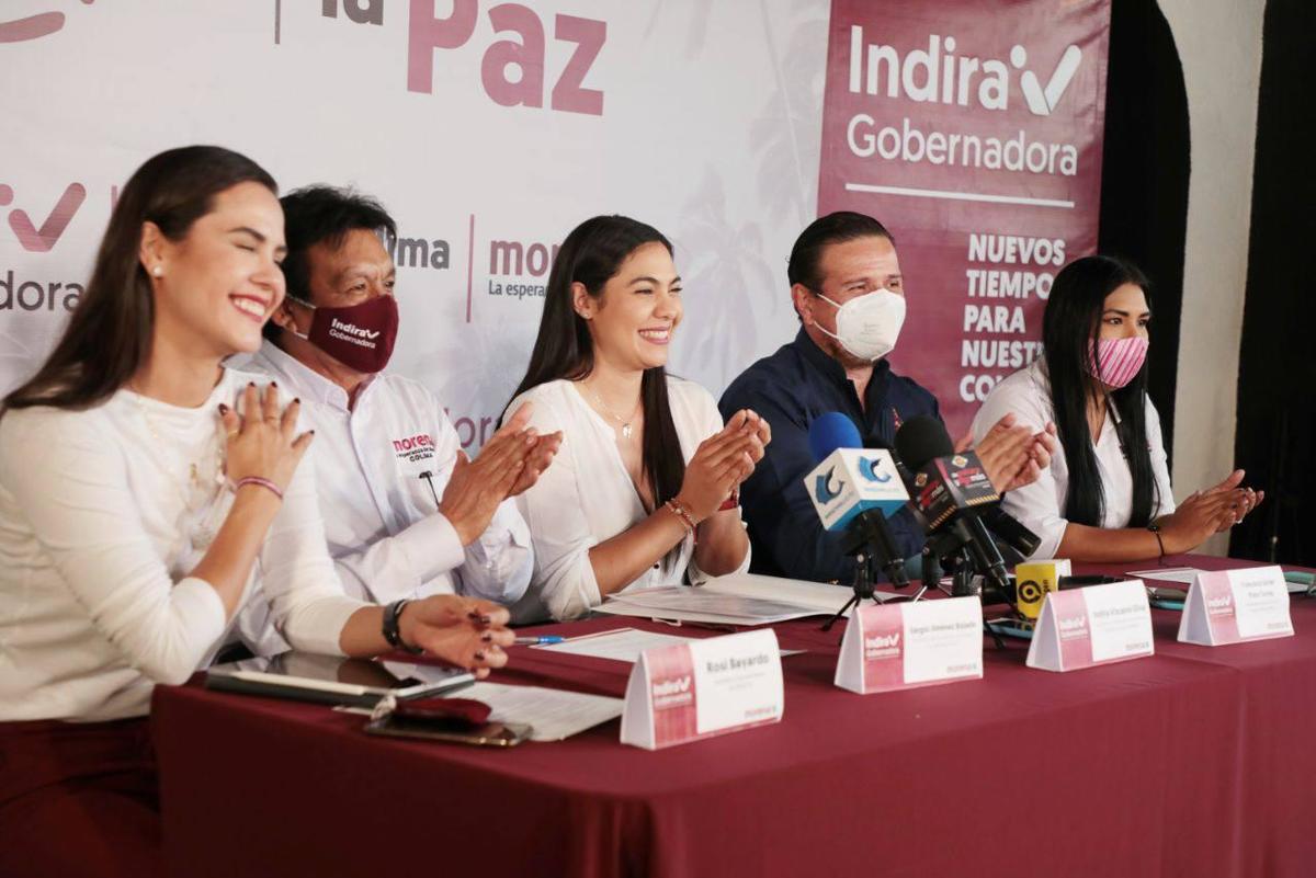 Indira Vizcaíno Silva, candidata de Morena a la gubernatura de Colima.