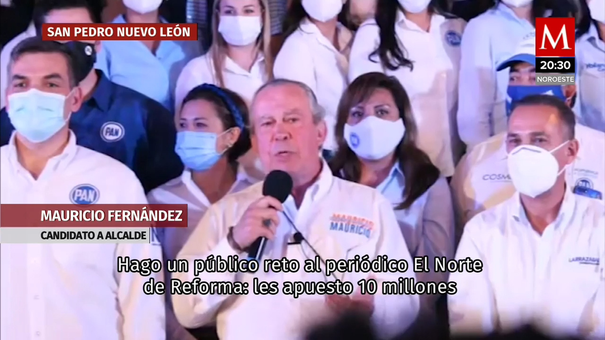 Mauricio Fernández reta a periódico por encuesta que lo pone abajo de Miguel Treviño en NL