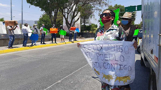 Simpatizantes de Félix Salgado protestan contra el INE en Guerrero
