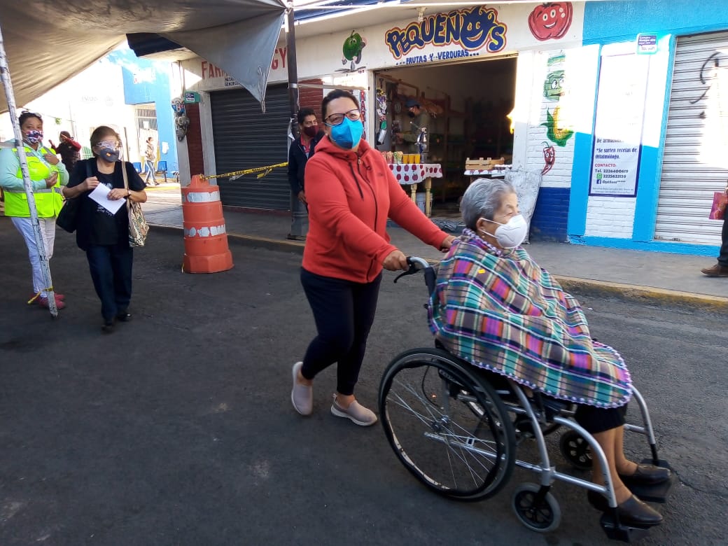 Vacunación en San Andrés Cholula. (Andrés Lobato)