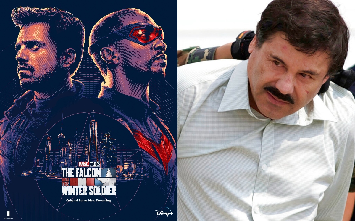 Falcon y el Soldado del Inverno hace referencia a 'El Chapo' Guzmán (Twitter y AP).