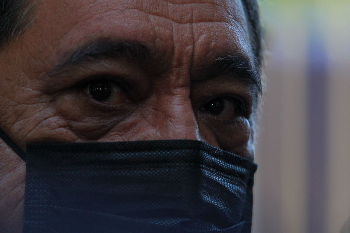 Félix Salgado encabezó una protesta contra el INE por tercer día consecutivo. (Cuartoscuro)