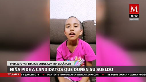 Entrevista a Mía, pide a candidatos a donar para tratamientos de niños con cáncer