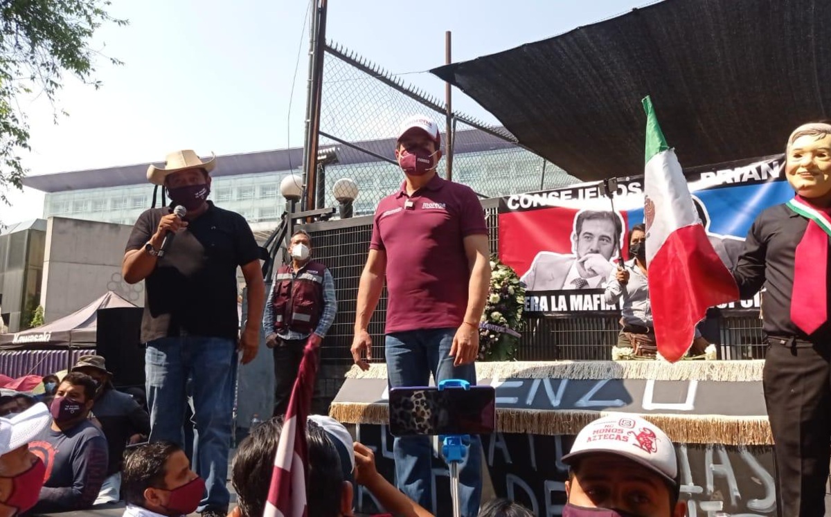 Félix Salgado en mitin en CdMx. (José Antonio Belmont)