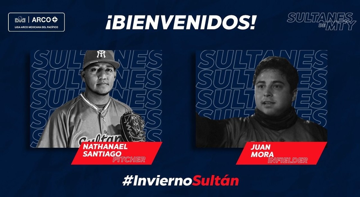 Nathanael Santiago y Juan Mora jugarán para Sultanes (Cortesía)