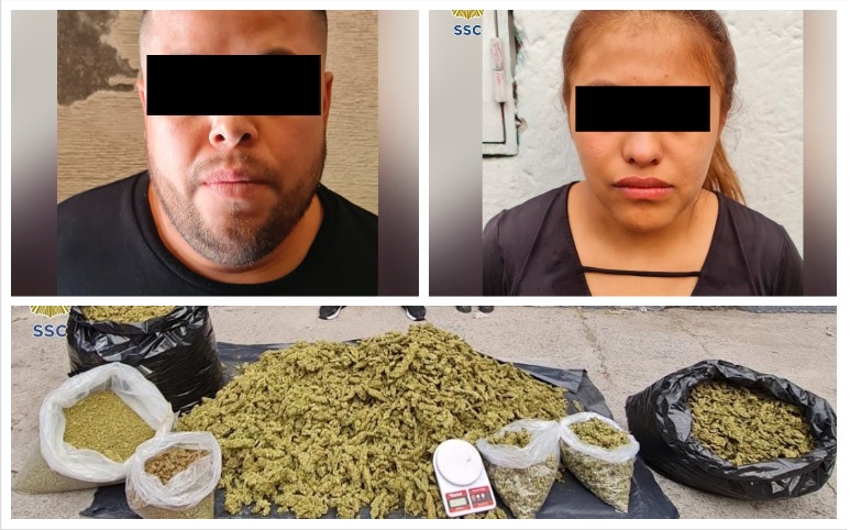 Los detenidos fueron vistos cuando arrastraban bolsas con droga. / Especial