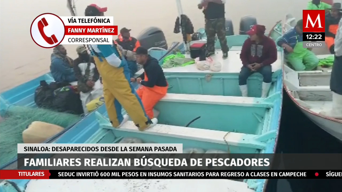 Familias realizan búsqueda de pescadores desaparecidos en Sinaloa