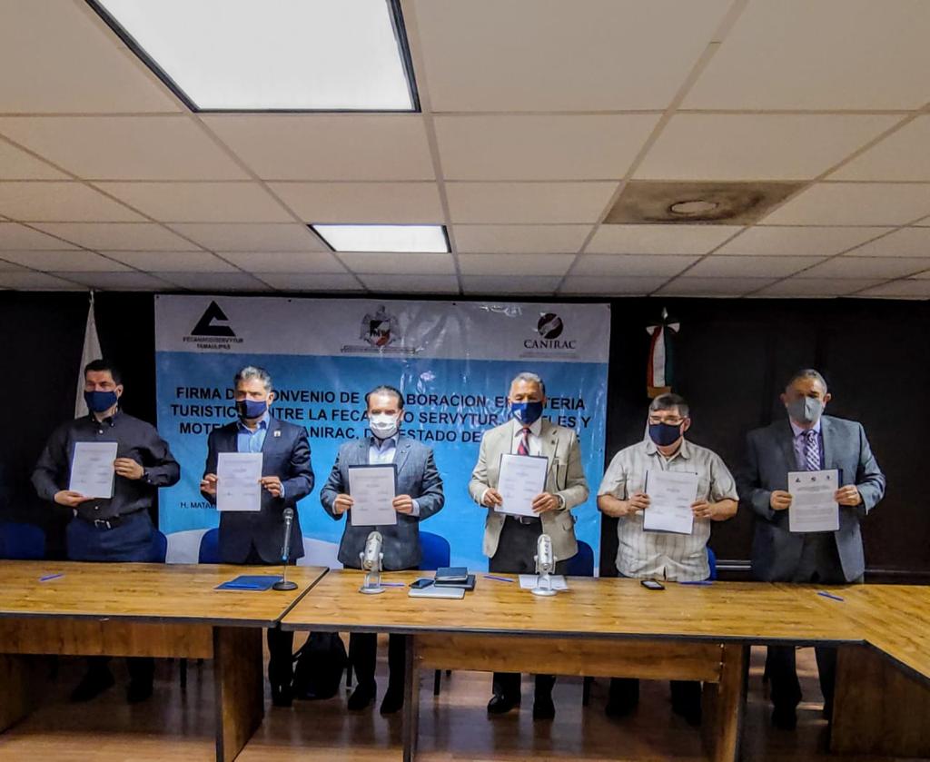 Firma de acuerdo entre Canaco, Canirac y hoteleros en Tamaulipas.
